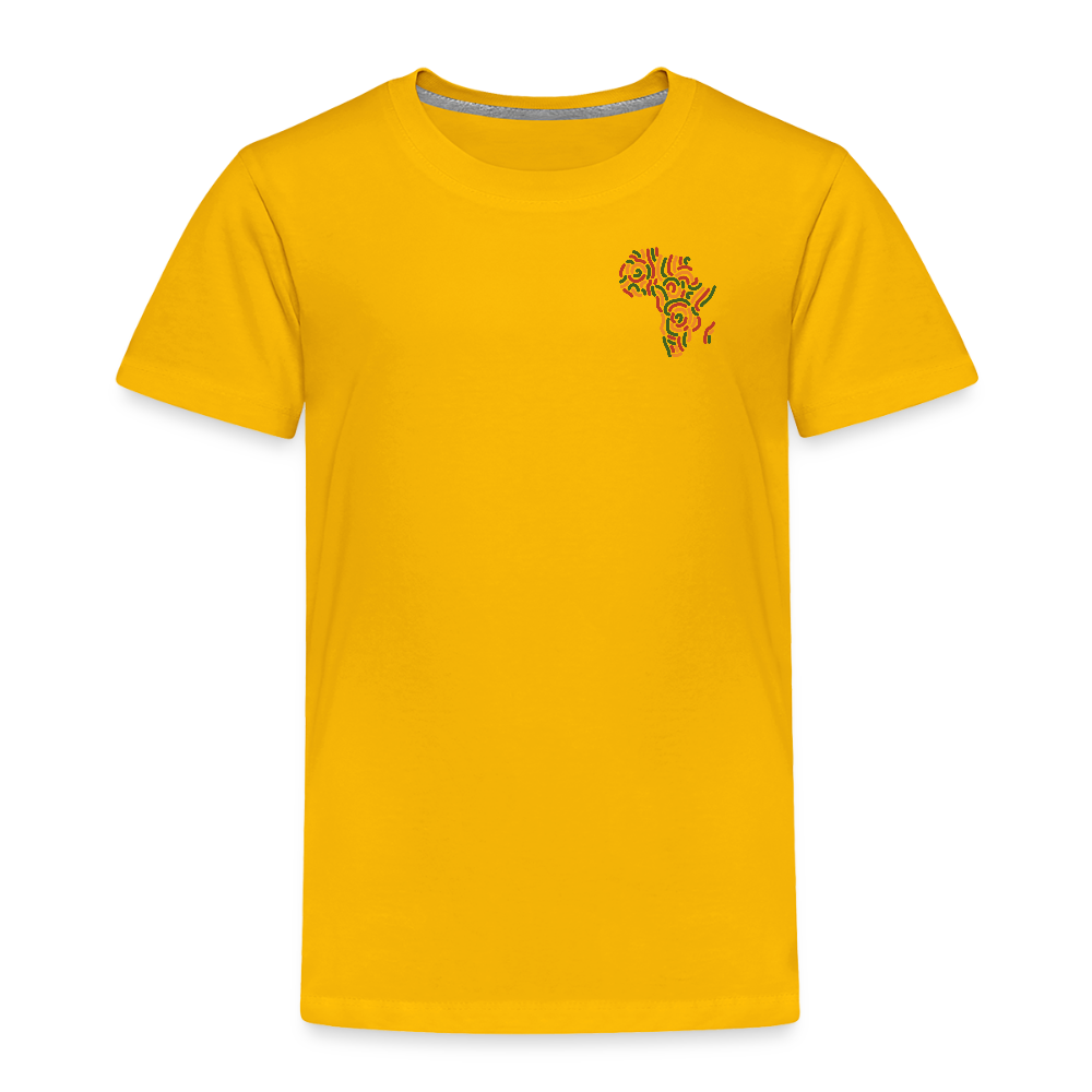 Toddler Premium T-Shirt Block Color Alaina Africa Logo - sun yellow