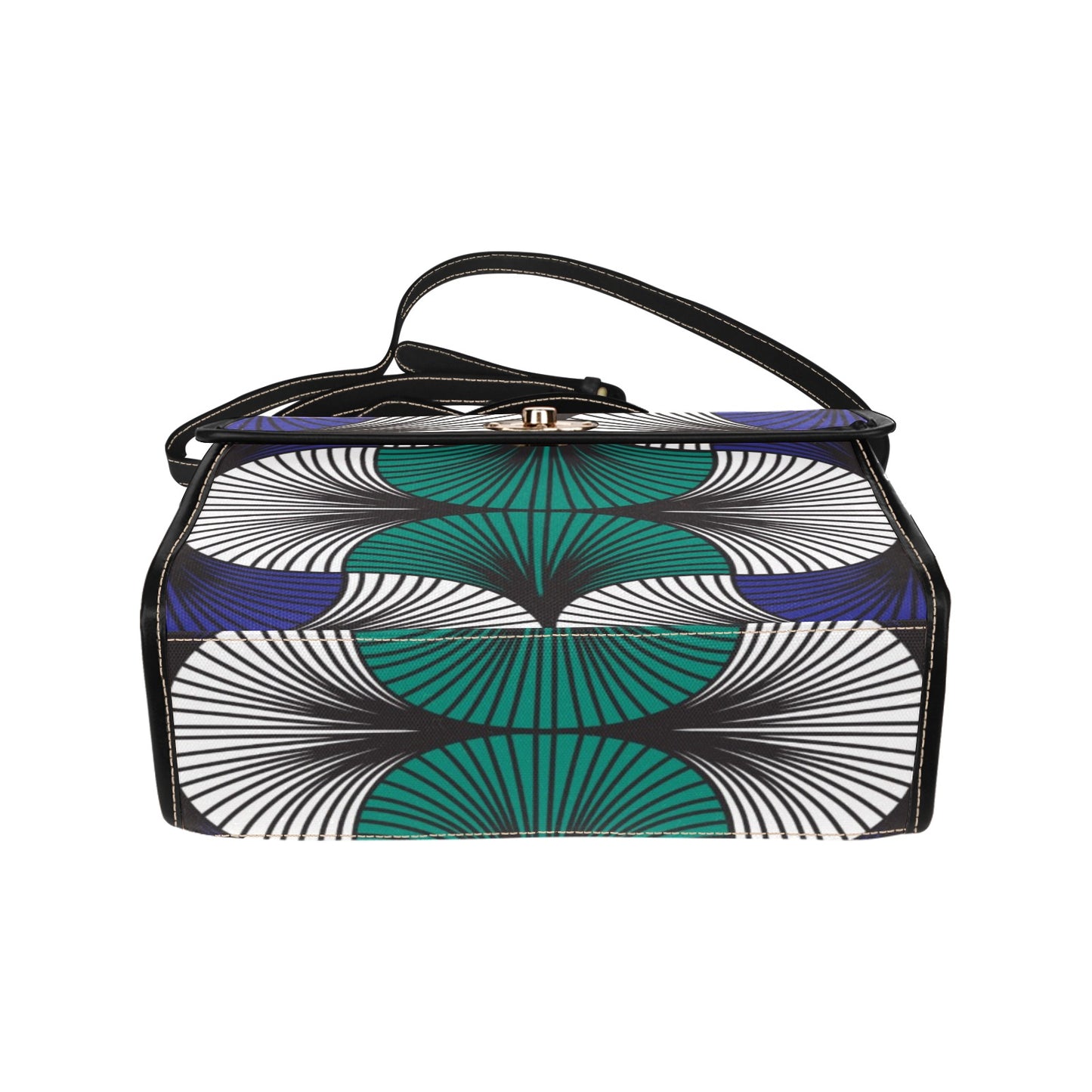 Multicolor Turquoise Ankara Print Handbag