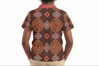 Toddler Africa Prints Brown Patterned T-Shirt
