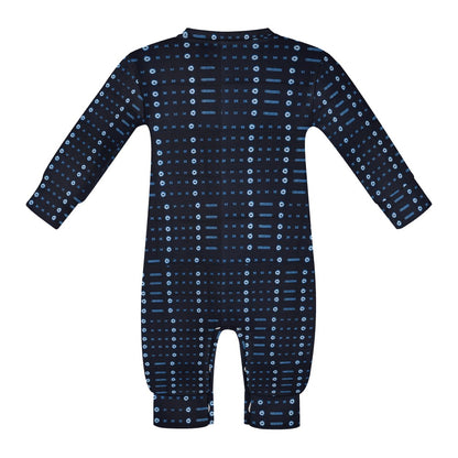 Blue Geometric African Print Baby Jumpsuit
