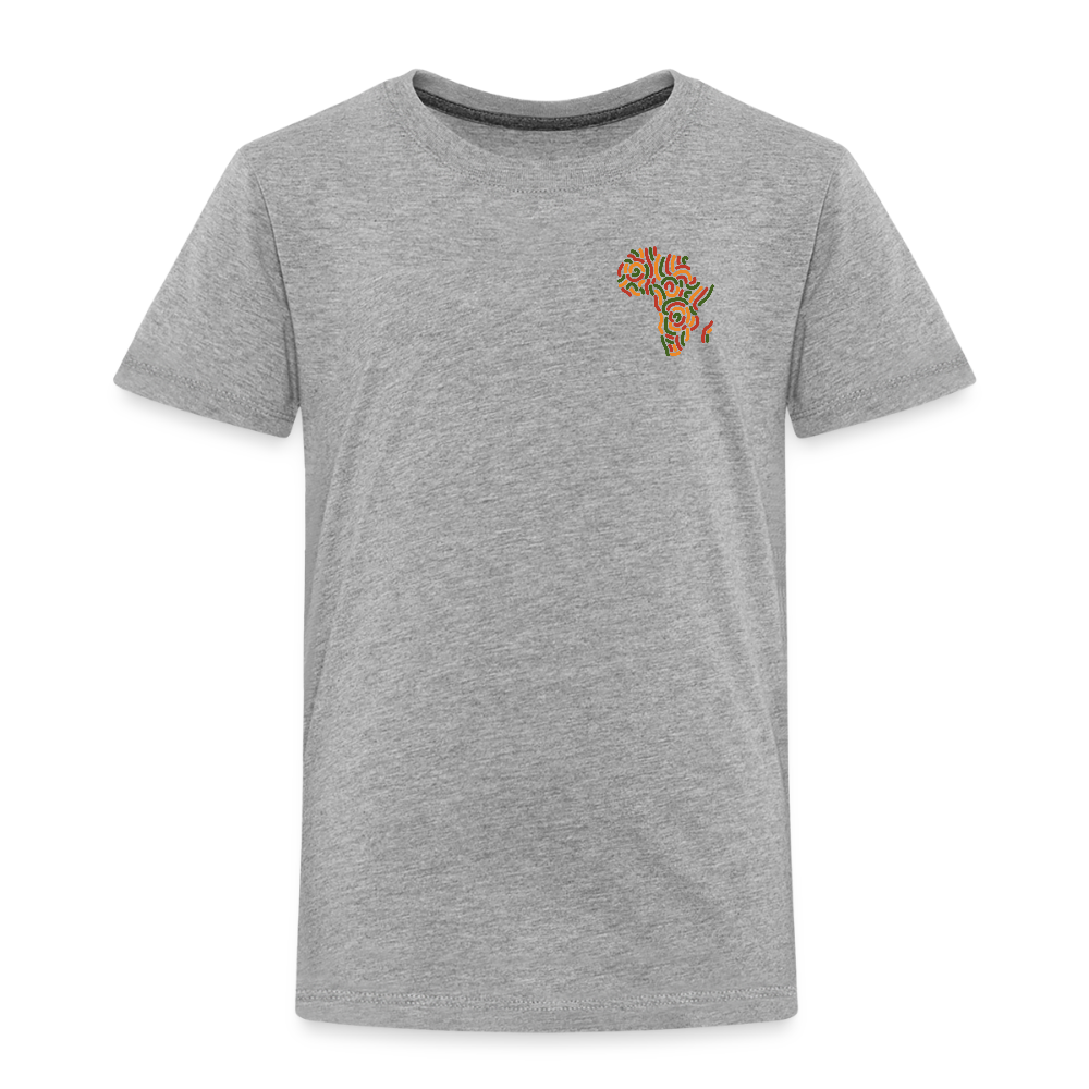 Toddler Premium T-Shirt Block Color Alaina Africa Logo - heather gray