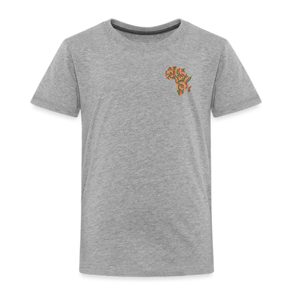 Toddler Premium T-Shirt Block Color Alaina Africa Logo - heather gray