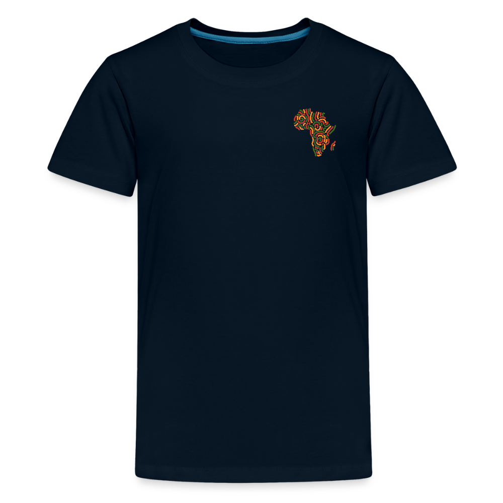 Children's Premium T-Shirt Block Color Alaina Africa Logo - deep navy