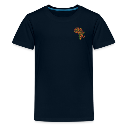 Children's Premium T-Shirt Block Color Alaina Africa Logo - deep navy