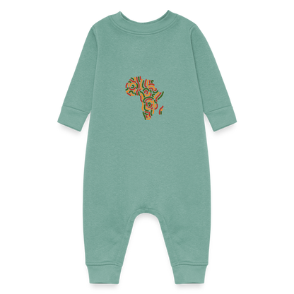 Alaina Africa Logo Baby Fleece One Piece - saltwater