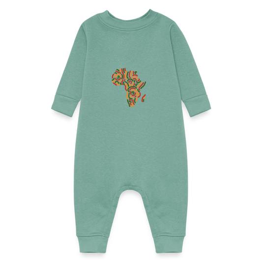Alaina Africa Logo Baby Fleece One Piece - saltwater