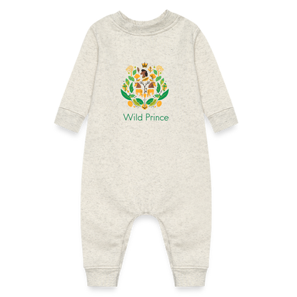 Wild Prince Baby Fleece One Piece - heather oatmeal