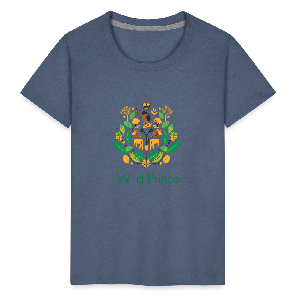 Toddler Premium Africa Wild Prince T-Shirt - heather blue