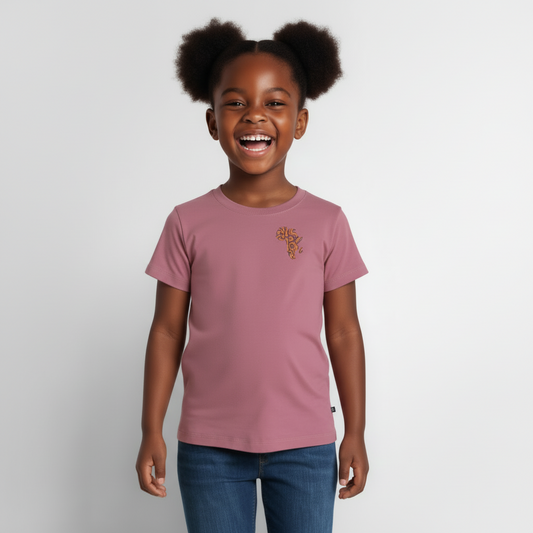 Toddler Premium T-Shirt Block Color Alaina Africa Logo - mauve