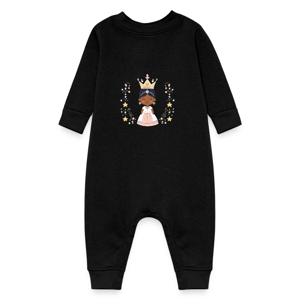 African Princess Baby Fleece One Piece - black