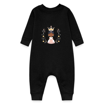 African Princess Baby Fleece One Piece - black