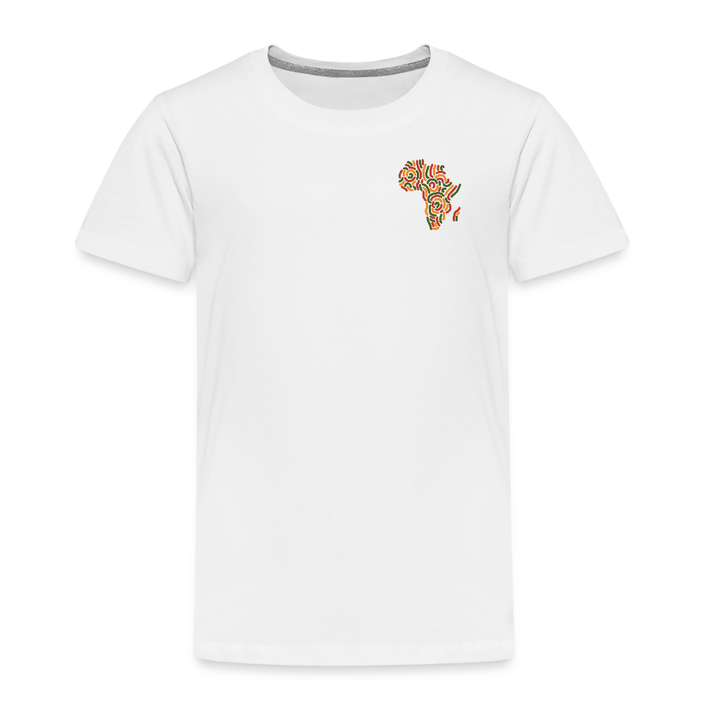 Toddler Premium T-Shirt Block Color Alaina Africa Logo - white