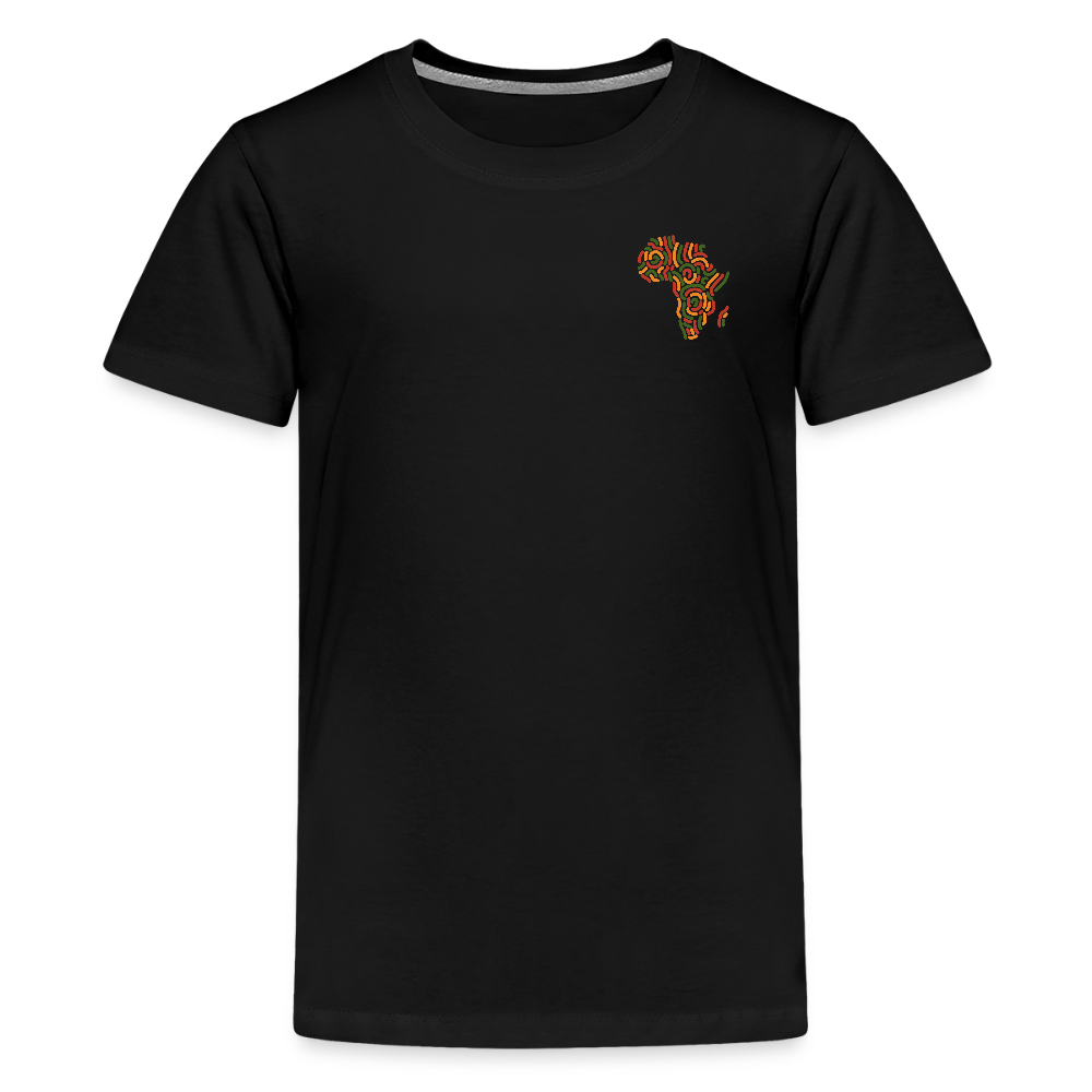 Children's Premium T-Shirt Block Color Alaina Africa Logo - black