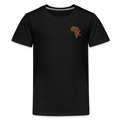 Children's Premium T-Shirt Block Color Alaina Africa Logo - black