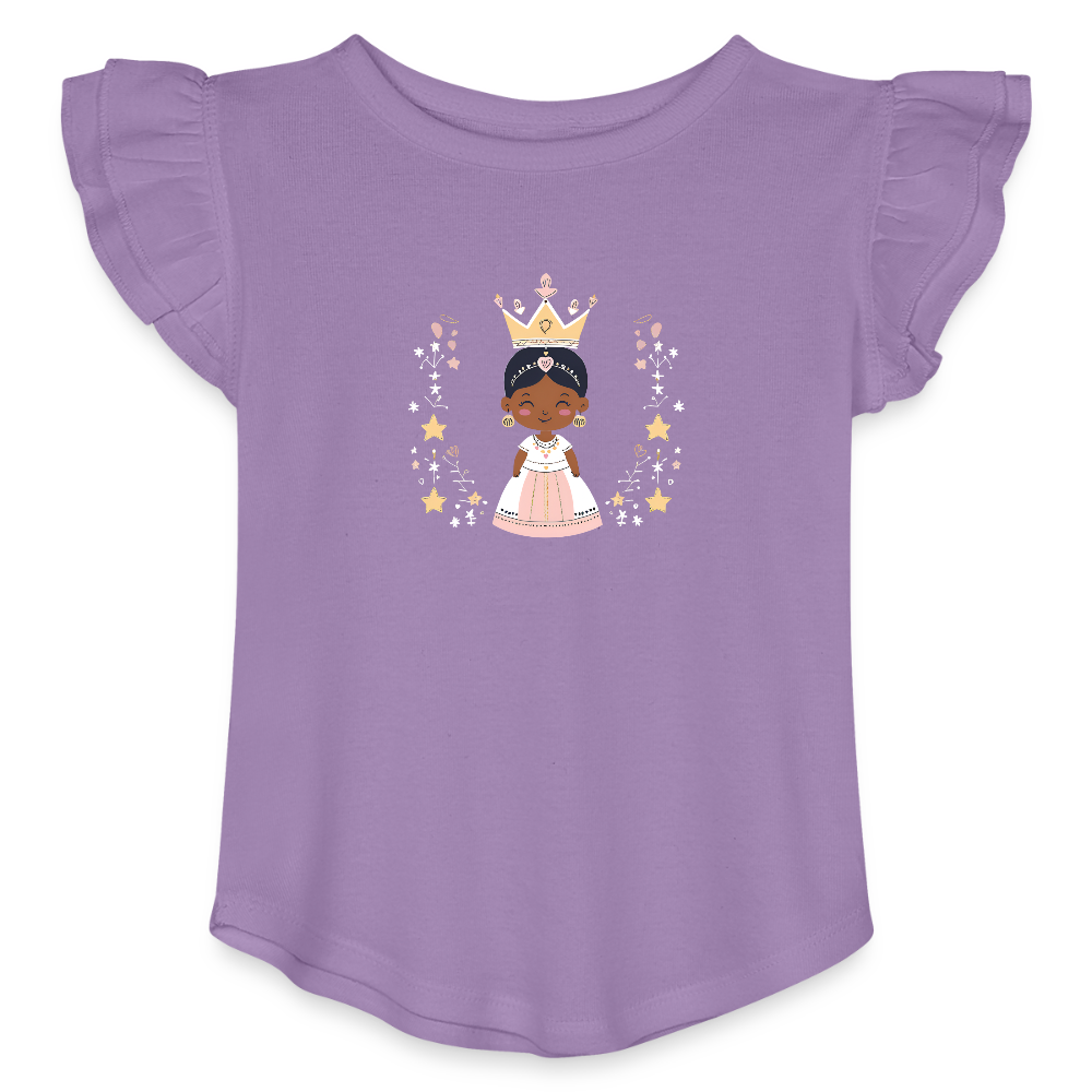 Toddler Girls African Princess Flutter T-shirt - lavender