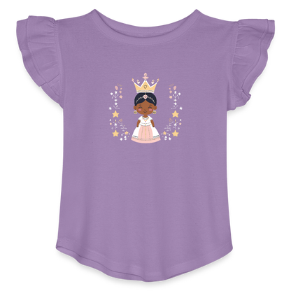 Toddler Girls African Princess Flutter T-shirt - lavender
