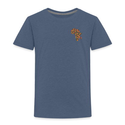 Toddler Premium T-Shirt Block Color Alaina Africa Logo - heather blue