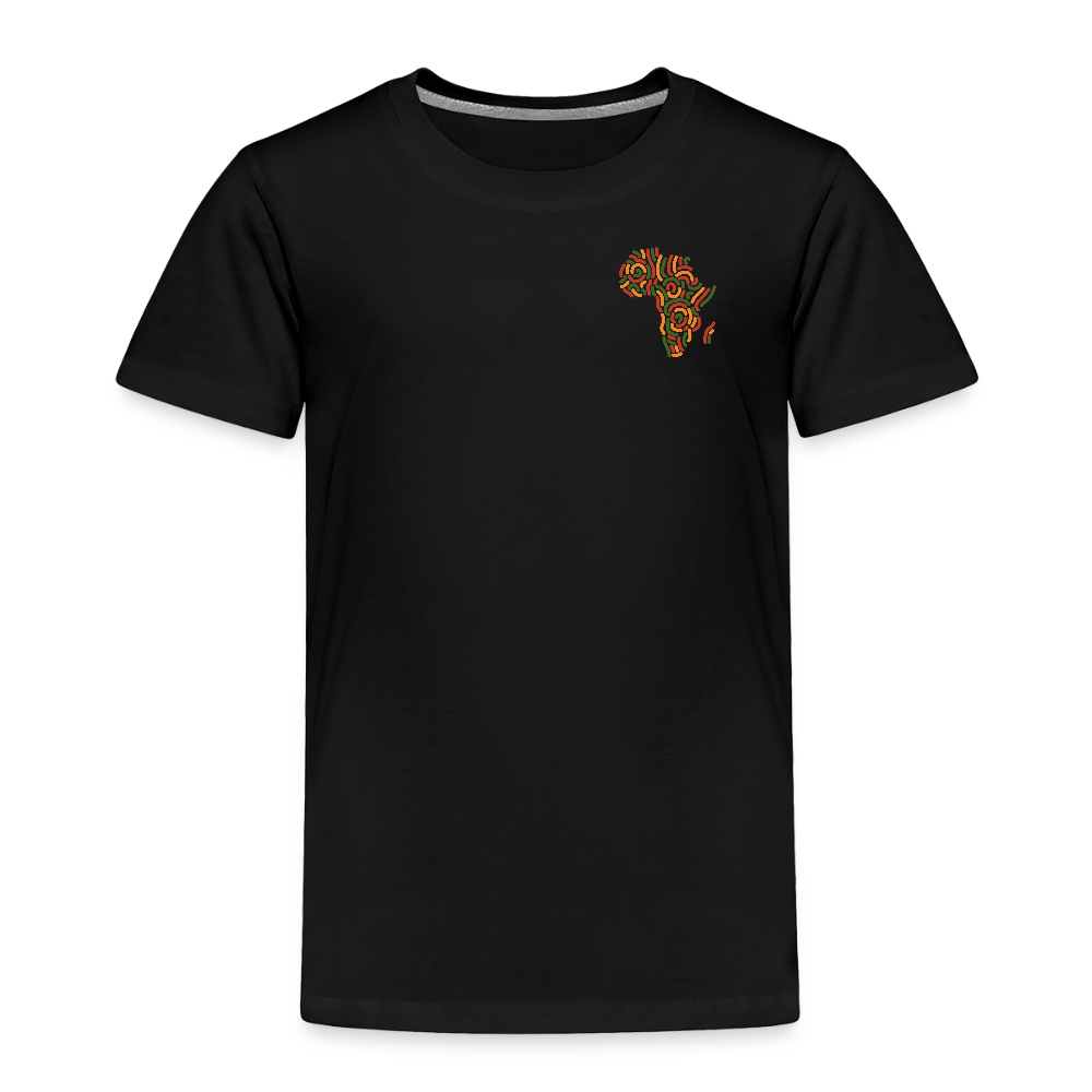 Toddler Premium T-Shirt Block Color Alaina Africa Logo - black