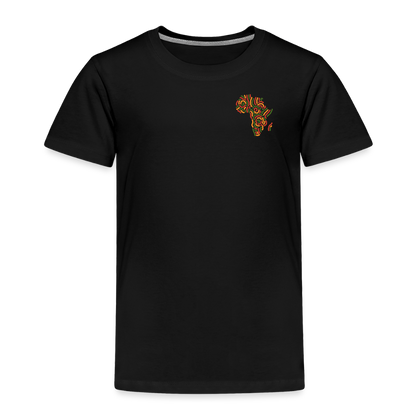 Toddler Premium T-Shirt Block Color Alaina Africa Logo - black