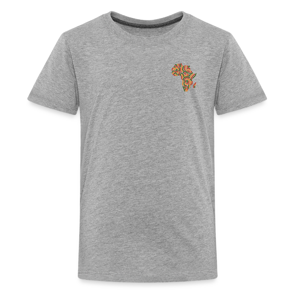 Children's Premium T-Shirt Block Color Alaina Africa Logo - heather gray