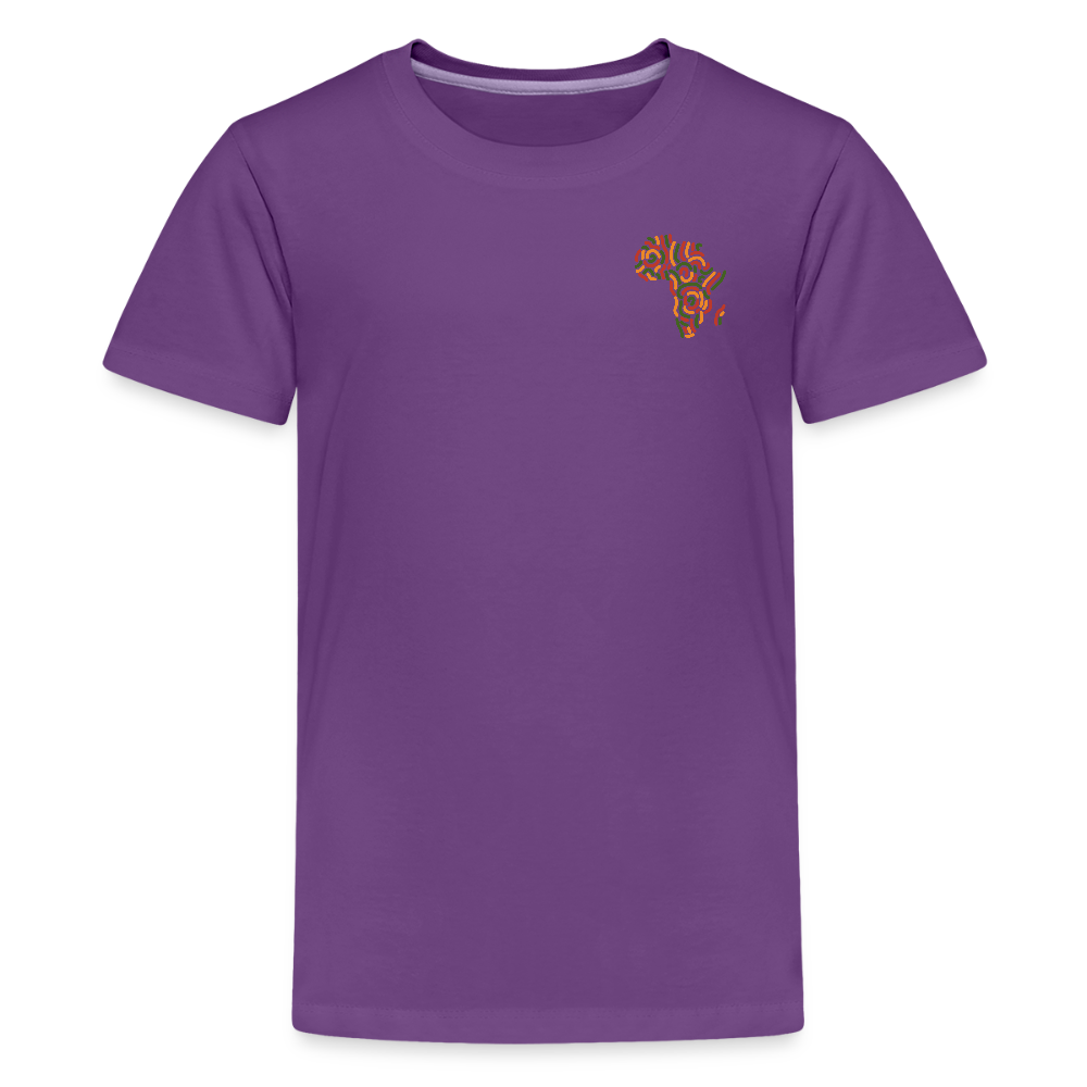 Children's Premium T-Shirt Block Color Alaina Africa Logo - purple