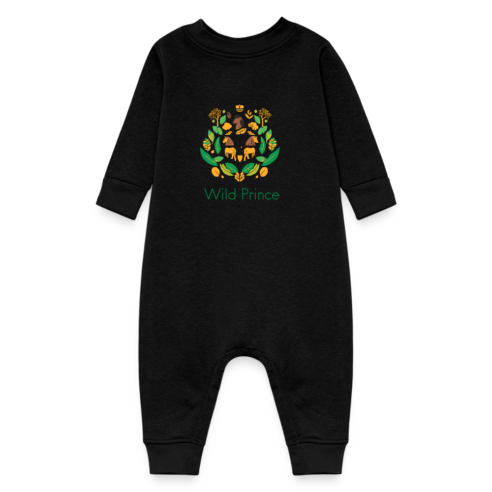 Wild Prince Baby Fleece One Piece - black