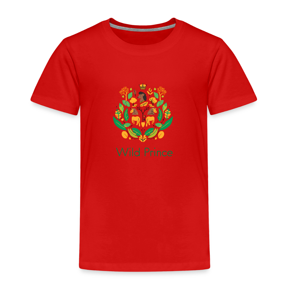 Toddler Premium Africa Wild Prince T-Shirt - red