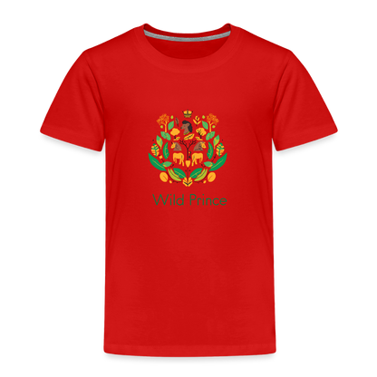 Toddler Premium Africa Wild Prince T-Shirt - red