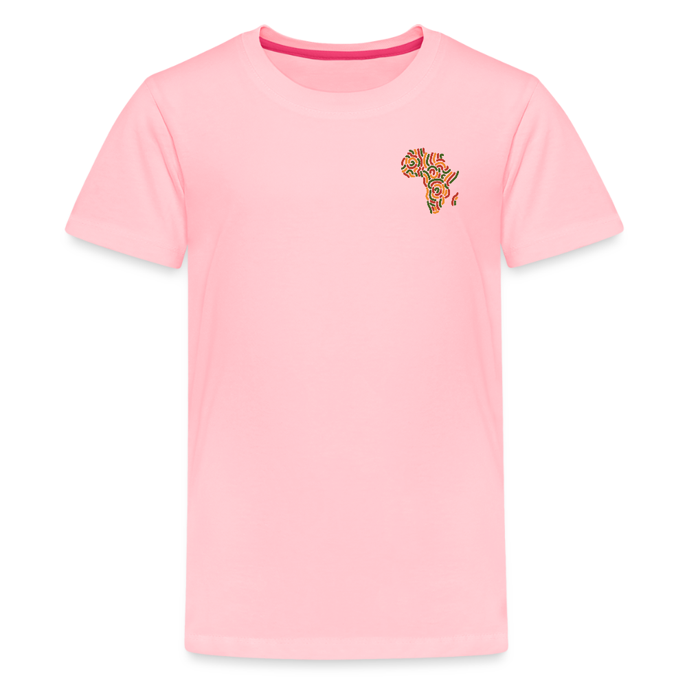 Children's Premium T-Shirt Block Color Alaina Africa Logo - pink