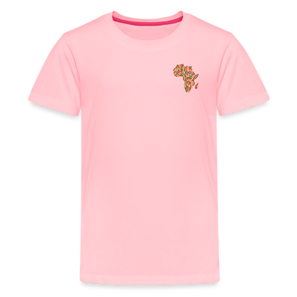Children's Premium T-Shirt Block Color Alaina Africa Logo - pink