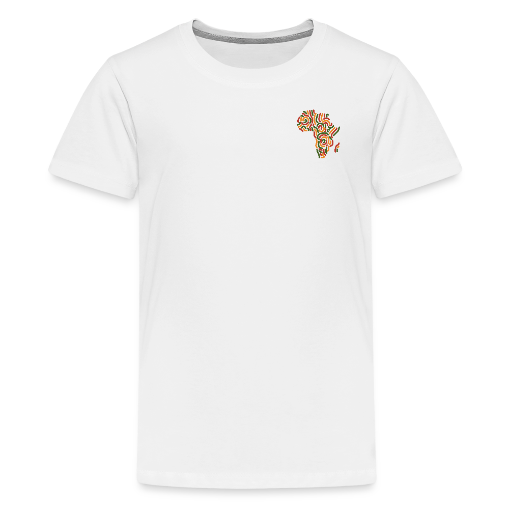 Children's Premium T-Shirt Block Color Alaina Africa Logo - white
