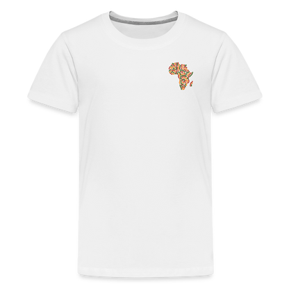 Children's Premium T-Shirt Block Color Alaina Africa Logo - white