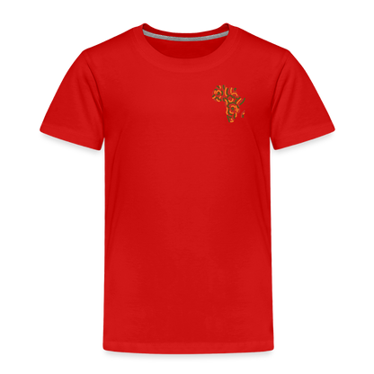 Toddler Premium T-Shirt Block Color Alaina Africa Logo - red