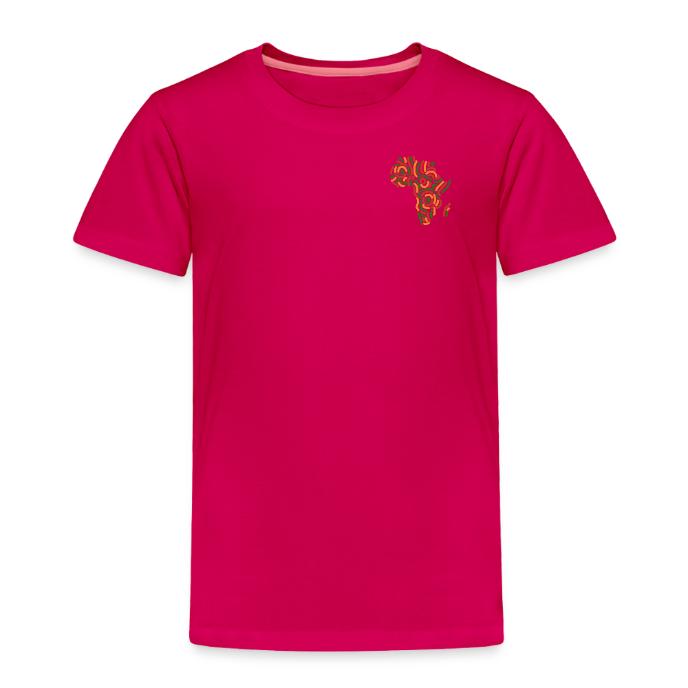 Toddler Premium T-Shirt Block Color Alaina Africa Logo - dark pink