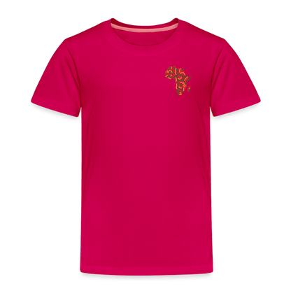 Toddler Premium T-Shirt Block Color Alaina Africa Logo - dark pink