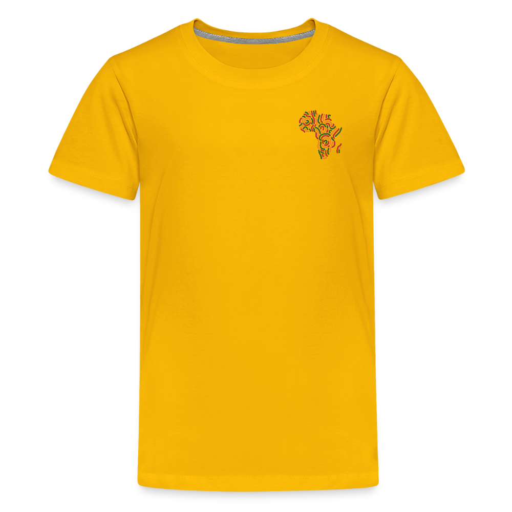 Children's Premium T-Shirt Block Color Alaina Africa Logo - sun yellow