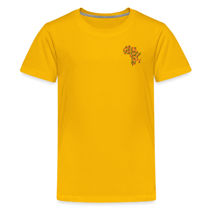 Children's Premium T-Shirt Block Color Alaina Africa Logo - sun yellow