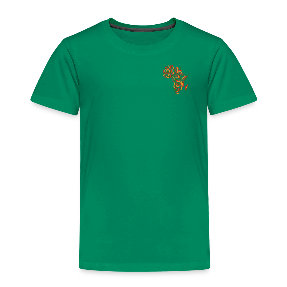 Toddler Premium T-Shirt Block Color Alaina Africa Logo - kelly green