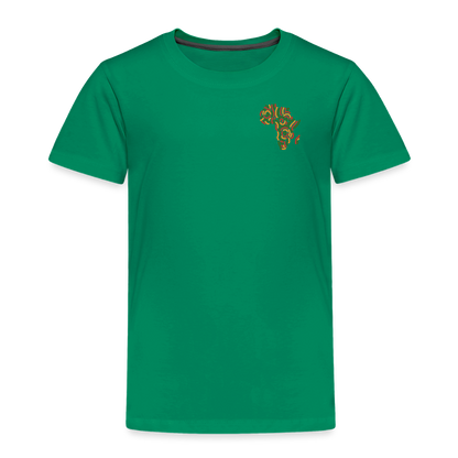 Toddler Premium T-Shirt Block Color Alaina Africa Logo - kelly green