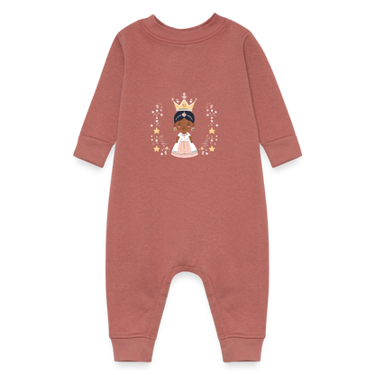 African Princess Baby Fleece One Piece - mauve
