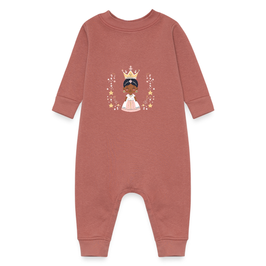 African Princess Baby Fleece One Piece - mauve
