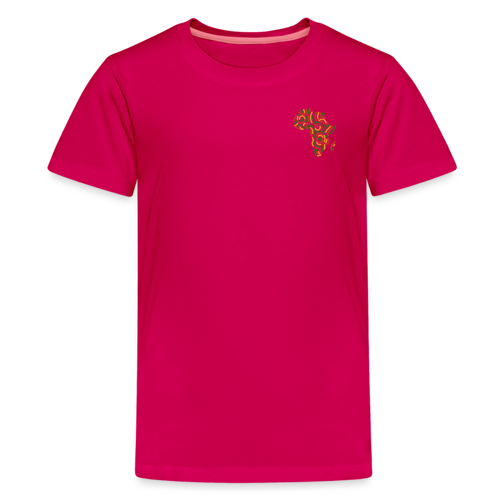 Children's Premium T-Shirt Block Color Alaina Africa Logo - dark pink
