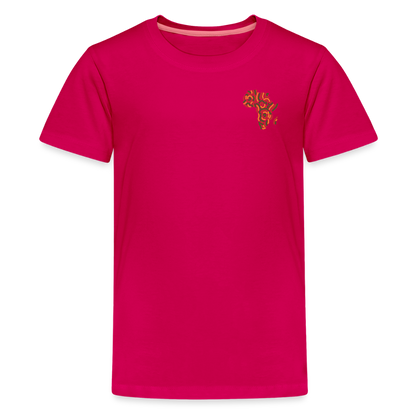 Children's Premium T-Shirt Block Color Alaina Africa Logo - dark pink
