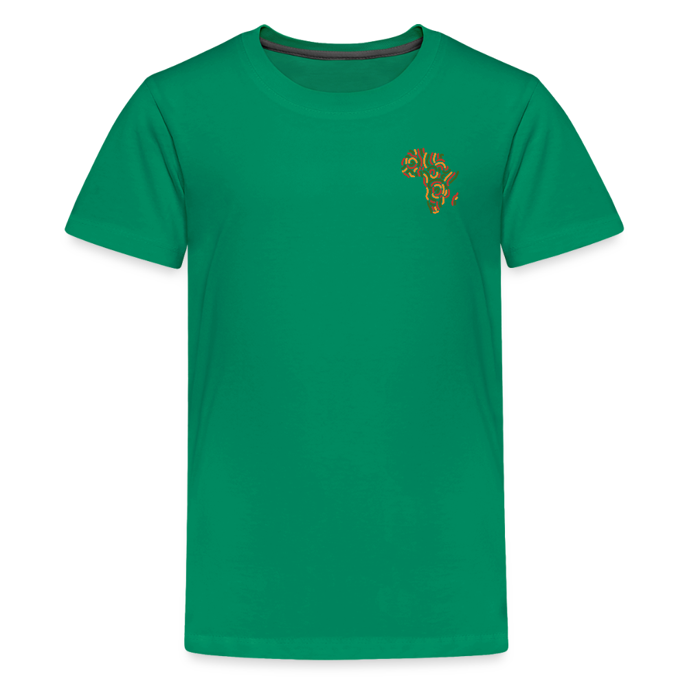 Children's Premium T-Shirt Block Color Alaina Africa Logo - kelly green