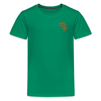 Children's Premium T-Shirt Block Color Alaina Africa Logo - kelly green