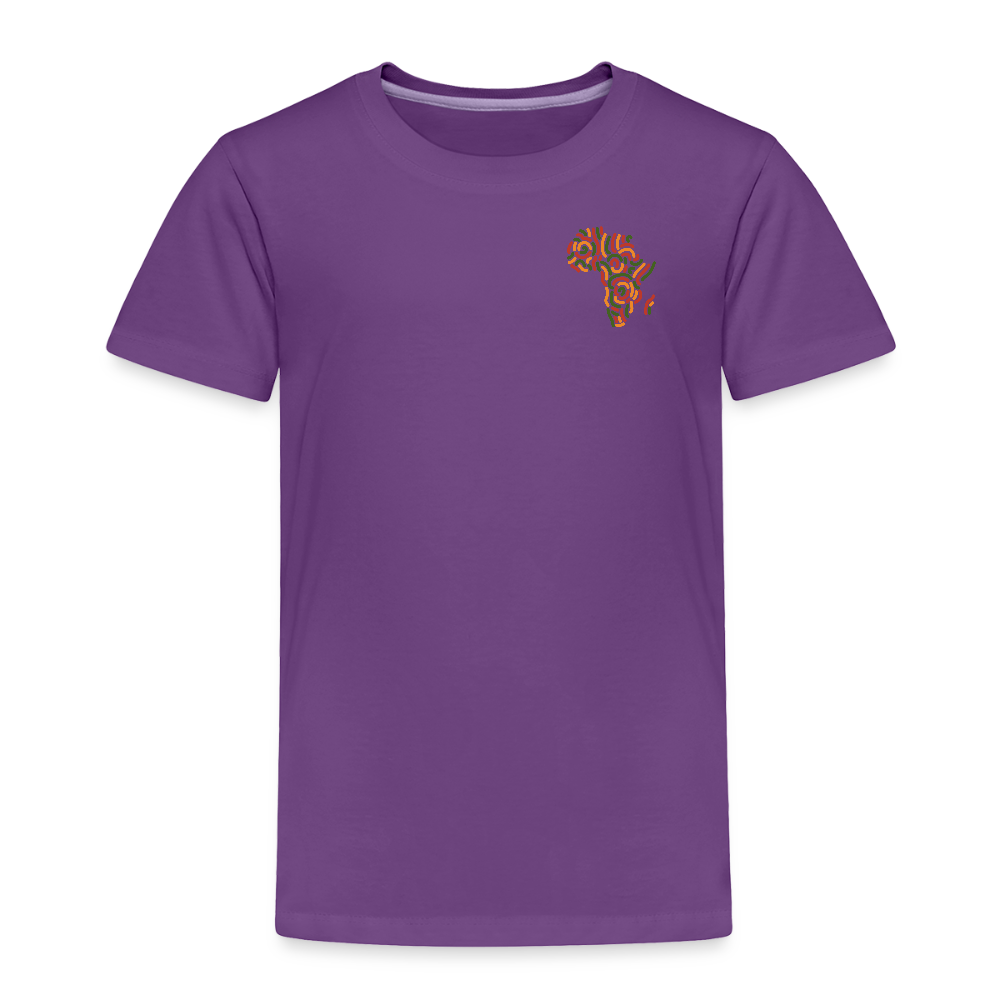 Toddler Premium T-Shirt Block Color Alaina Africa Logo - purple