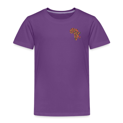 Toddler Premium T-Shirt Block Color Alaina Africa Logo - purple