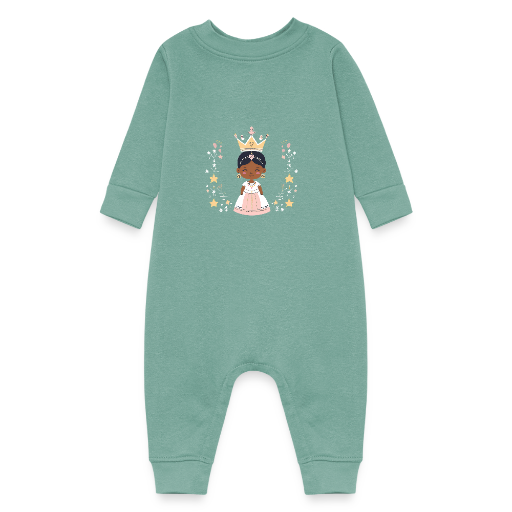 African Princess Baby Fleece One Piece - saltwater