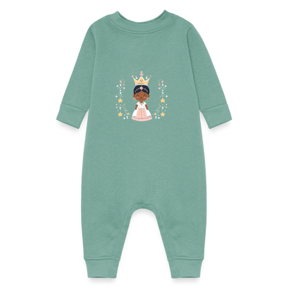 African Princess Baby Fleece One Piece - saltwater