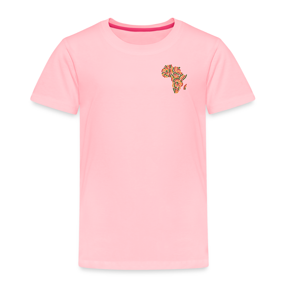 Toddler Premium T-Shirt Block Color Alaina Africa Logo - pink